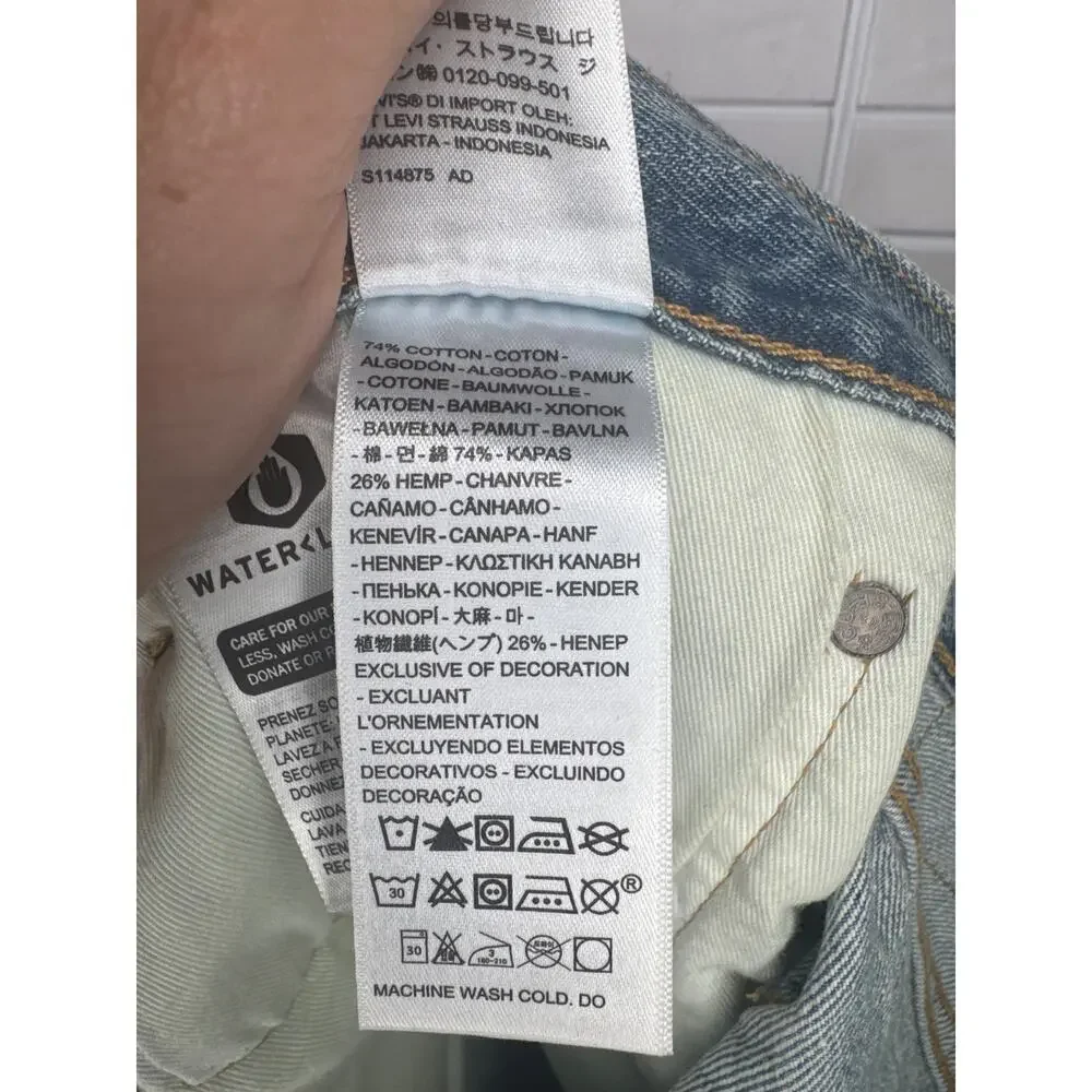 Levi's 501 Jeans, Men's, 32x32 Rare Happy To Be Here Destructed Hemp Selvedge
